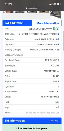 BMW M3 cena 189000 przebieg: 177000, rok produkcji 2011 z Siedlce małe 781